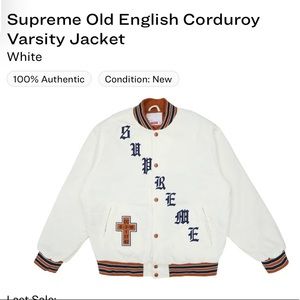 Supreme old English varsity jacket